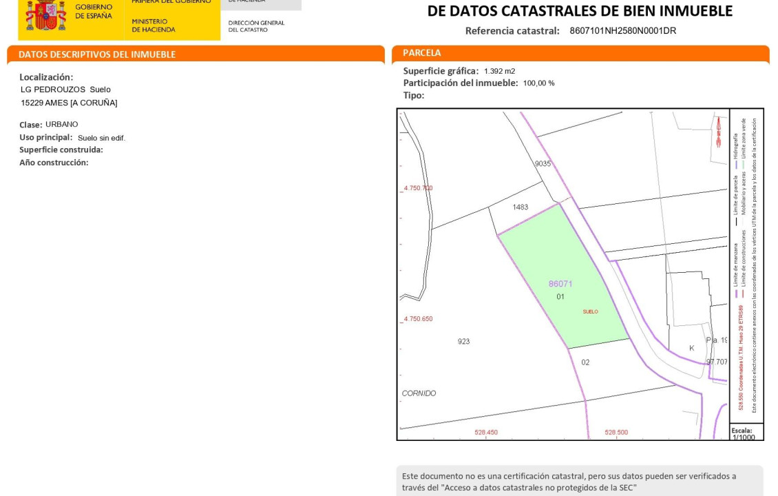 Venta - Fincas y solares - Ames - PEDROUZOS