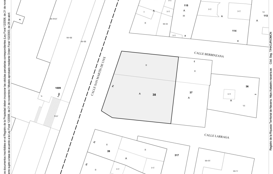 Venta - Fincas y solares - Tafalla - CALLE SAN MARTIN DE UNX 14. Tafalla, 14