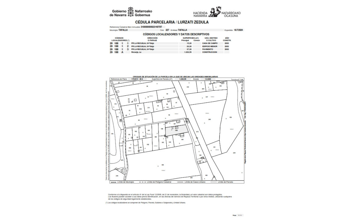 For Sale - Fincas y solares - Tafalla - PR LA RECUEJA SP