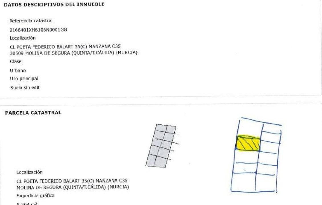 For Sale - Fincas y solares - Molina de Segura - POETA JOSE MTNEZ MONROY