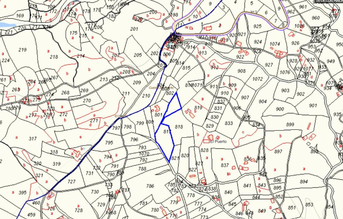 For Sale - Fincas y solares - Sedella - Polígono 8 Parcela 817 PUERTO. SEDELLA (MÁLAGA)