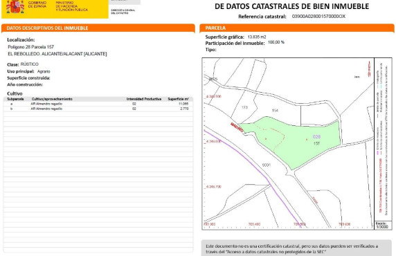 For Sale - Plot - Alicante Pedanias - El rebolledo