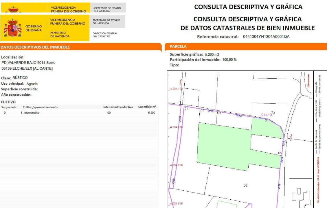 For Sale - urban plot - Valverde (Alicante) - Valverde