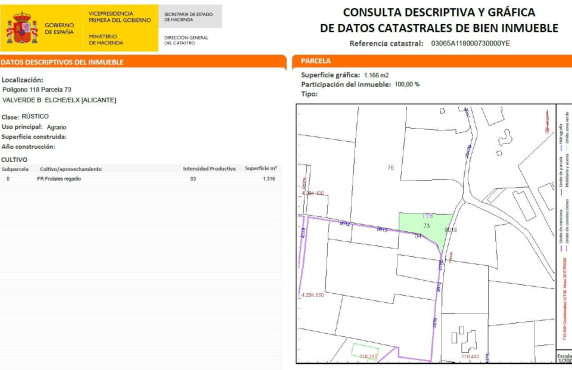 For Sale - urban plot - Valverde (Alicante) - Valverde