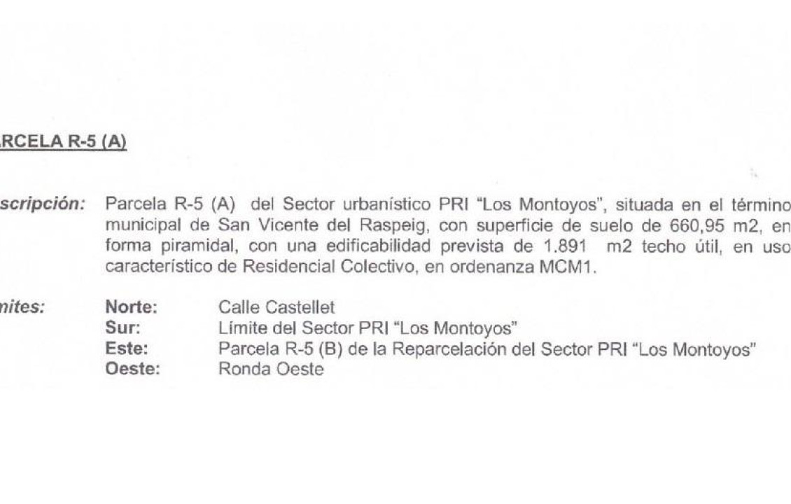 Venta - Urban building plot - San Vicente del Raspeig - Alicante-San Vicente del Raspeig